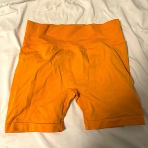 Scrunch orange shorts from Amazon size M